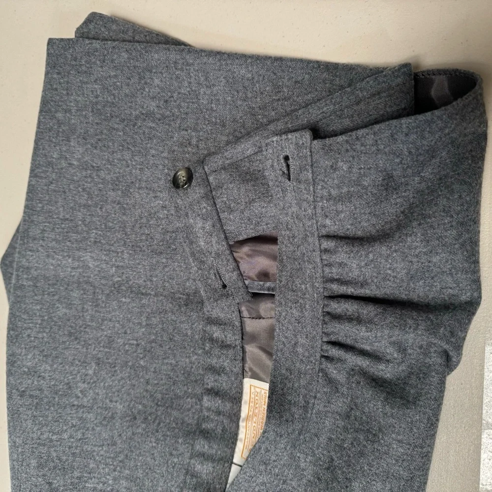 PENDLETON vintage wool midi skirt gray pockets lined academic academia twee sz10